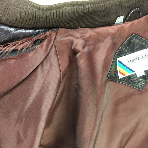 VTG 80s 40 Members Only Leather Cafe Racer Bomber - Picture 5 of 8